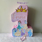 PIÑATA 60 CM NUMERO 1 DE PRINCESAS DE DISNEY