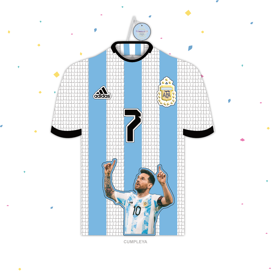 PIÑATA CAMISA ARGENTINA MESSI 60CM PREMIUM