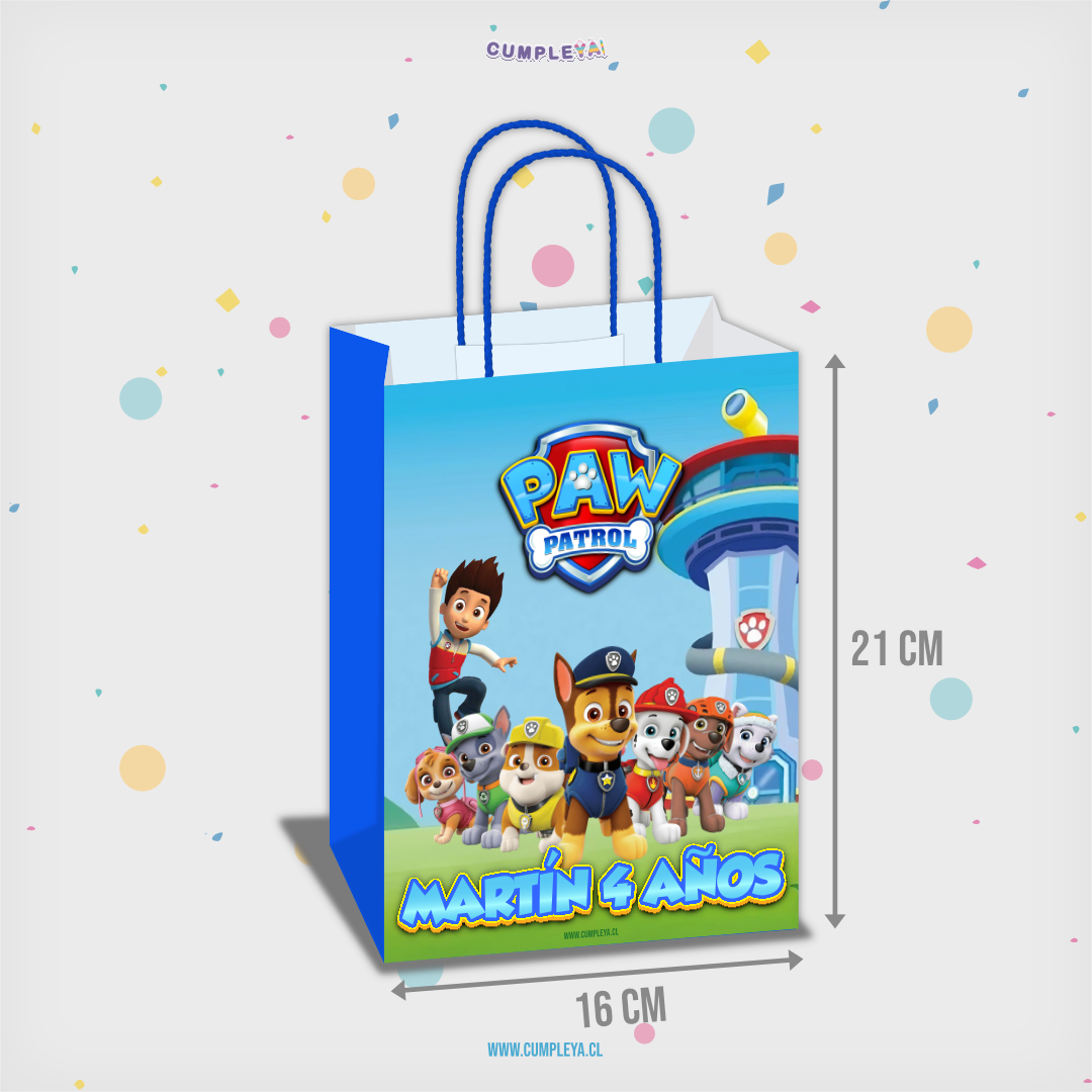 BOLSA SORPRESA 16 × 21 × 8 CM PAW PATROL