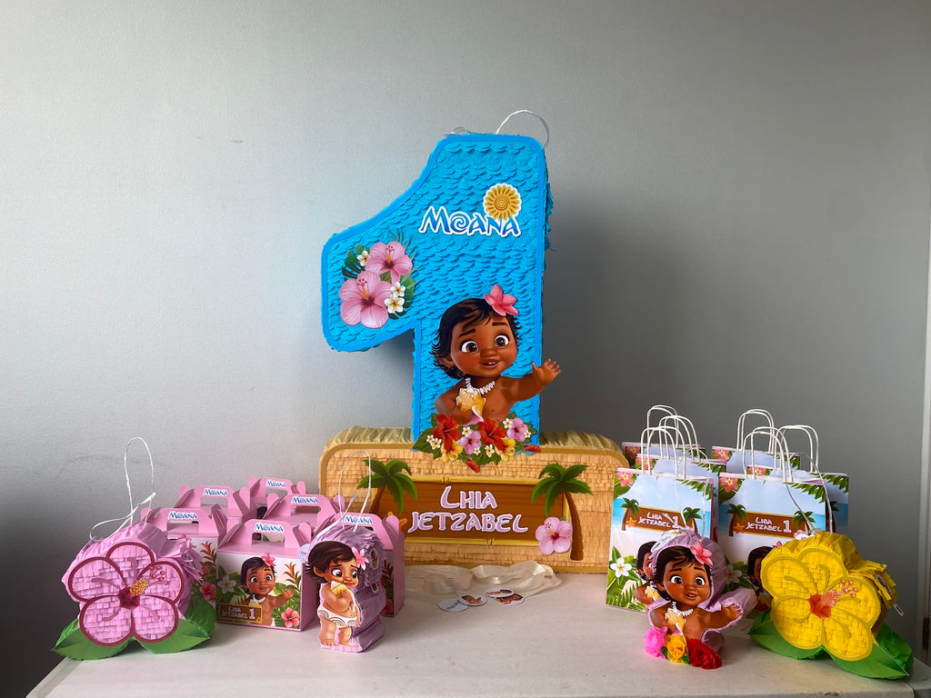 PIÑATA MOANA BEBE NÚMERO 1 60CM PREMIUM