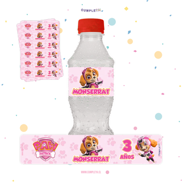 STICKER PARA BOTELLA 12 U SKYE