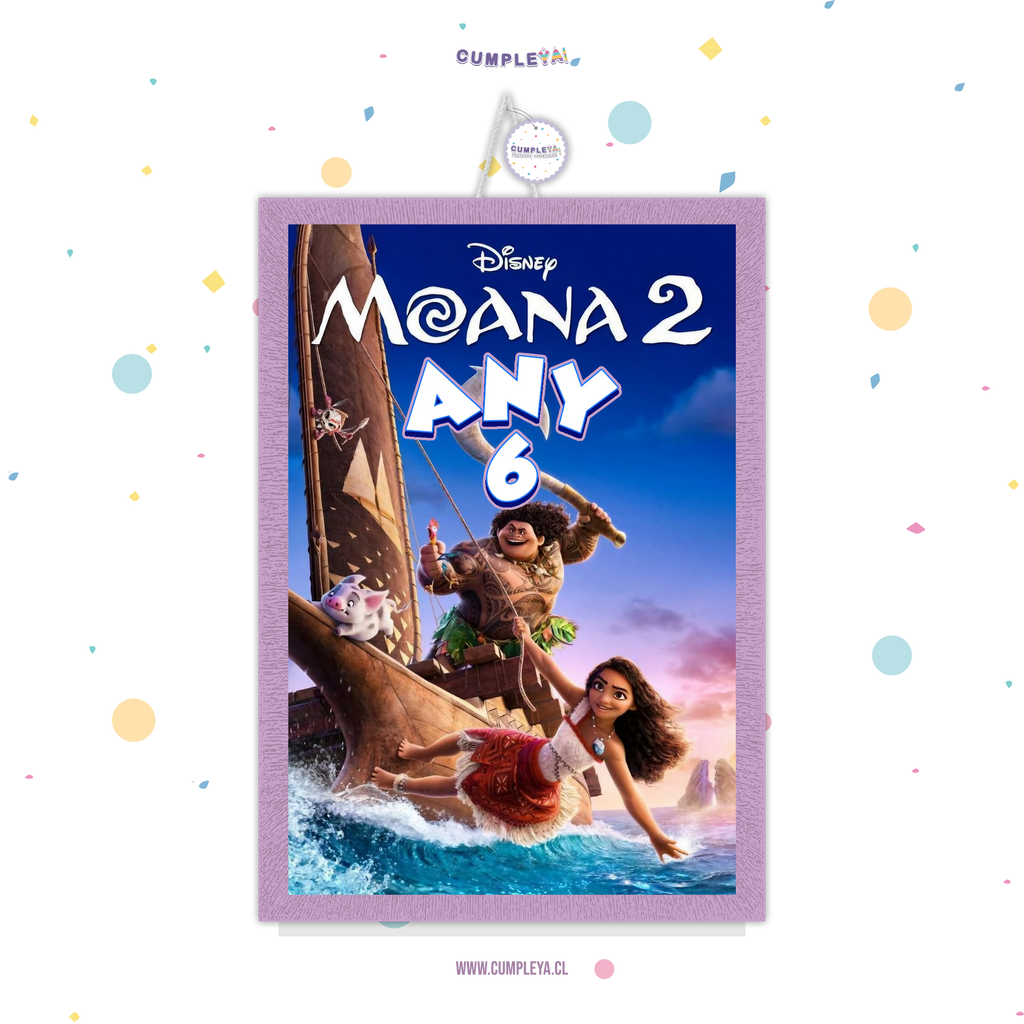 PIÑATA MOANA 2 RECTANGULAR EXPRÉS 50CM