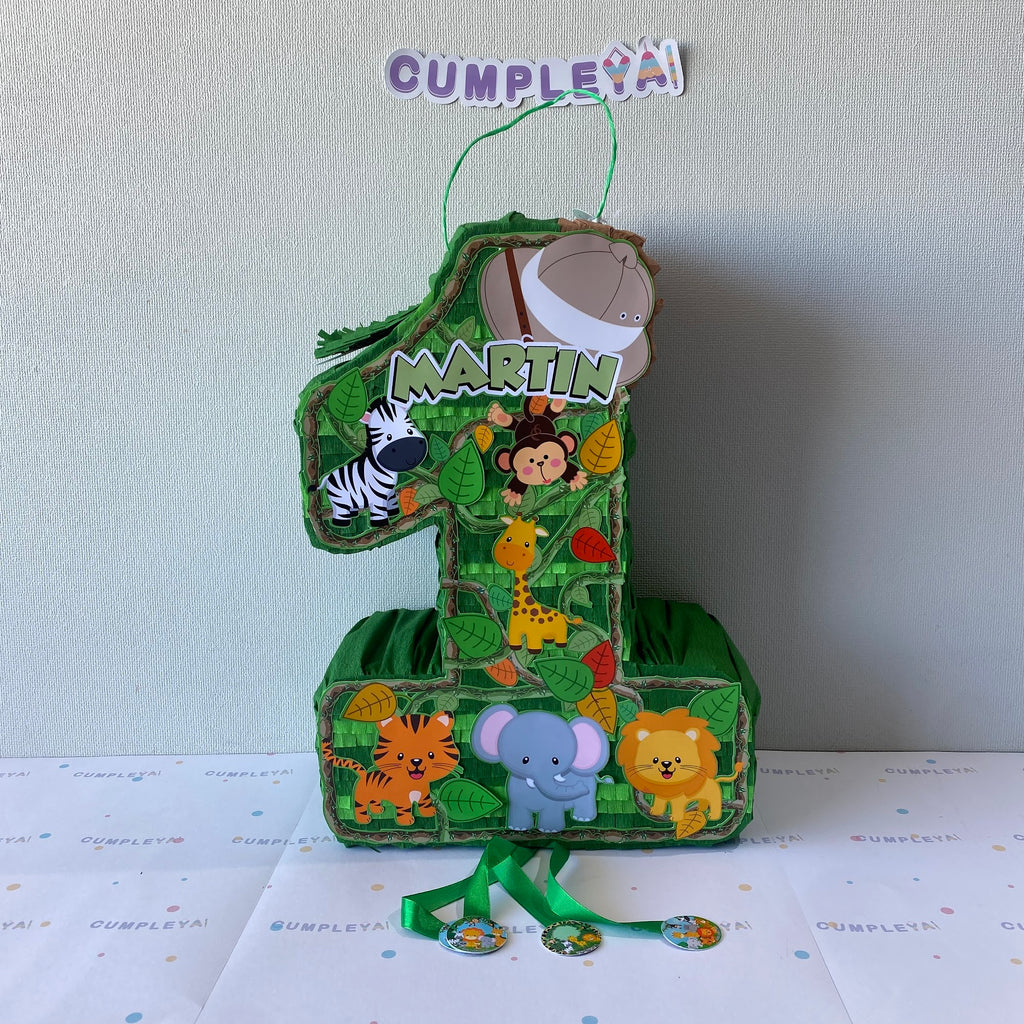 PIÑATA NUMERO UNO SAFARI 40CM PREMIUM