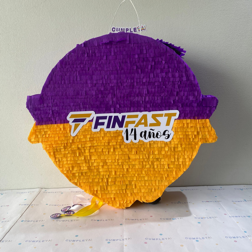 PIÑATA PERSONALIZADA CORPORATIVA DE LA EMPRESA FINFAST 60CM PREMIUM