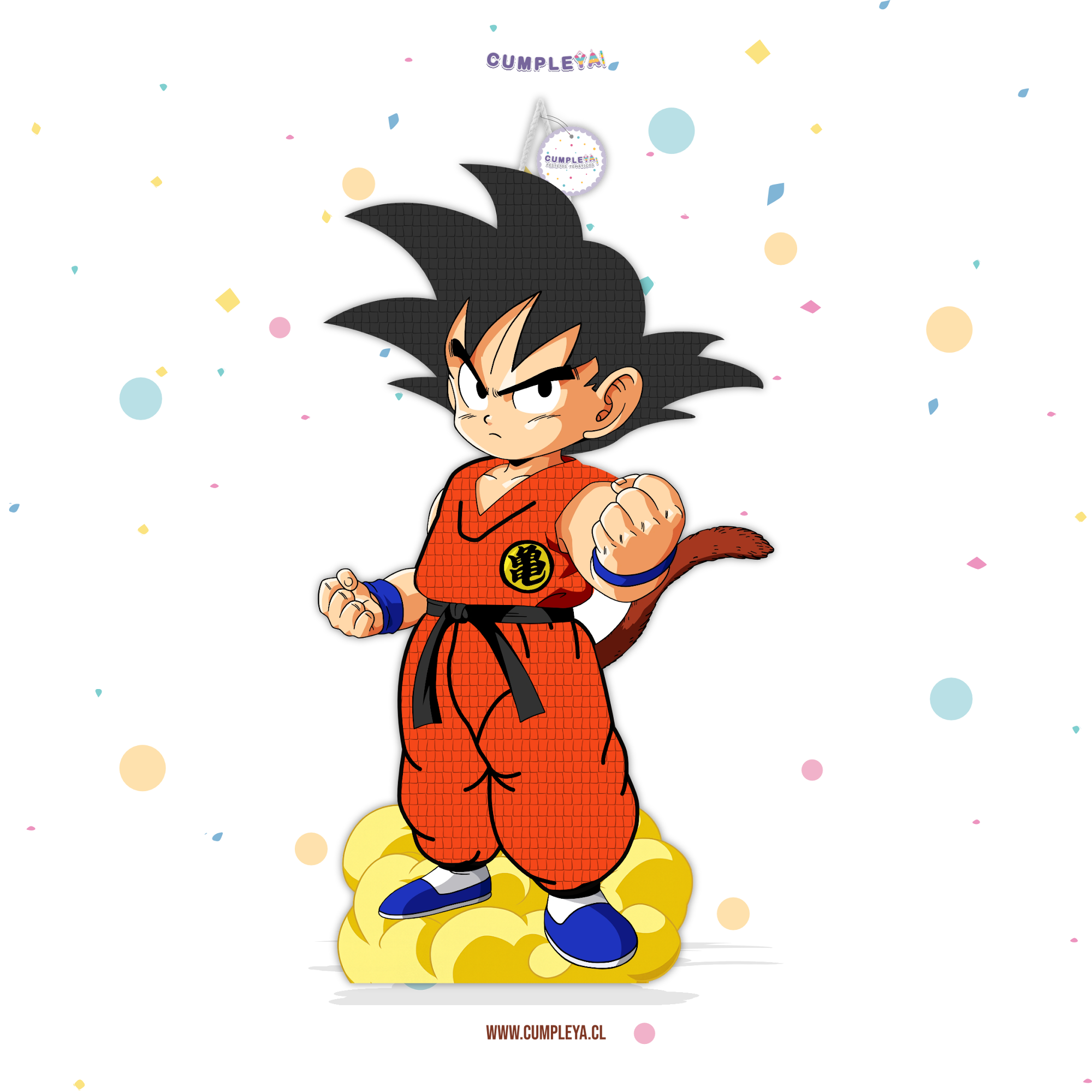 PIÑATA GOKÚ NIÑO DRAGON BALL 60CM PREMIUM