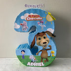 PIÑATA 60 CM XL NUMERO 3 PERRO CHOCOLO