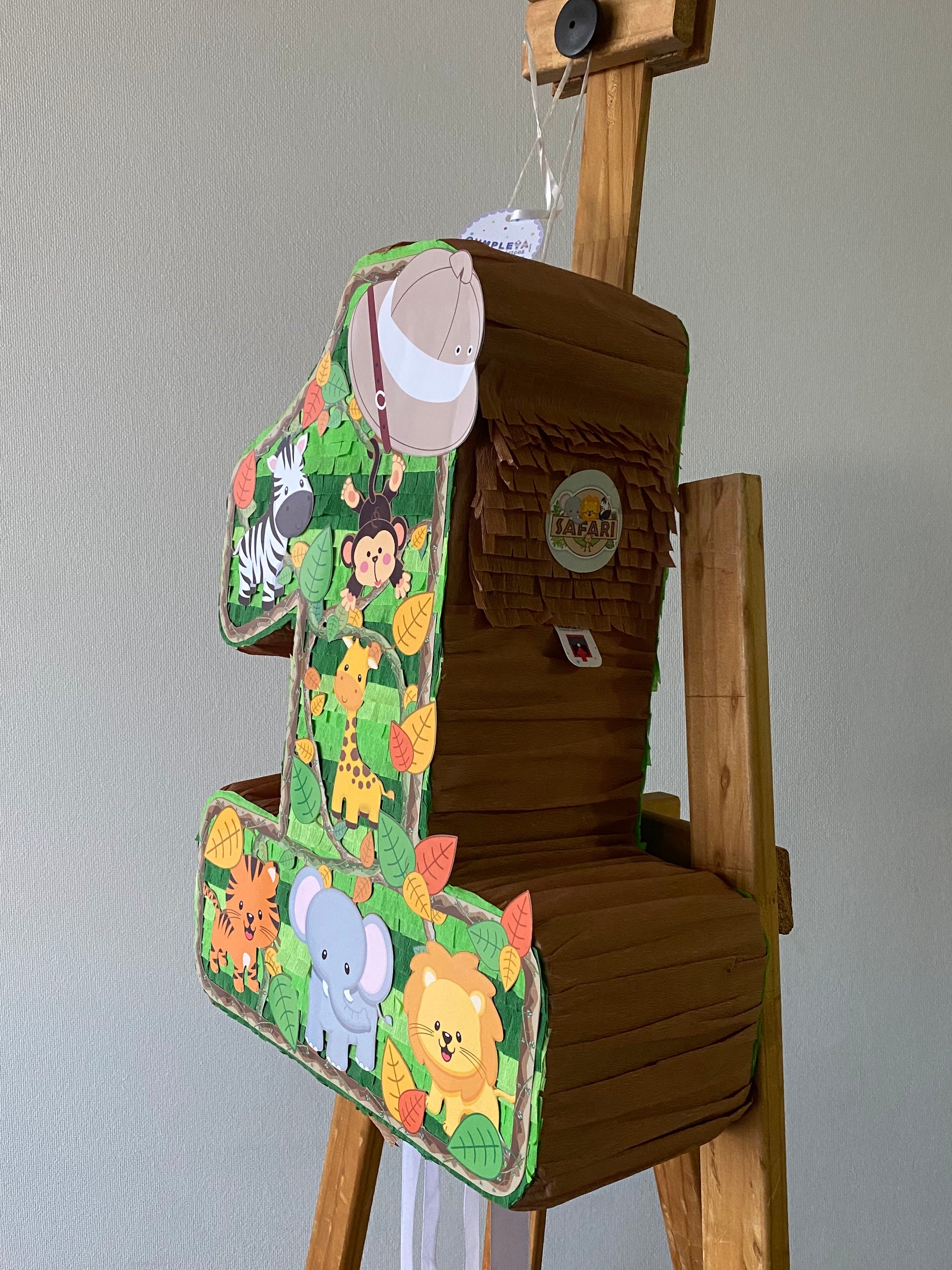 PIÑATA NUMERO UNO SAFARI 40CM PREMIUM