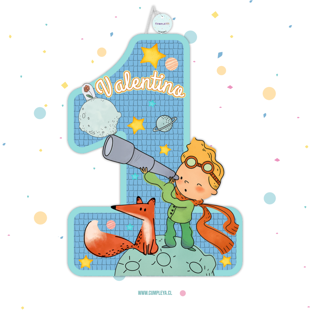 PIÑATA NUMERO 1 EL PRINCIPITO 60CM PREMIUM