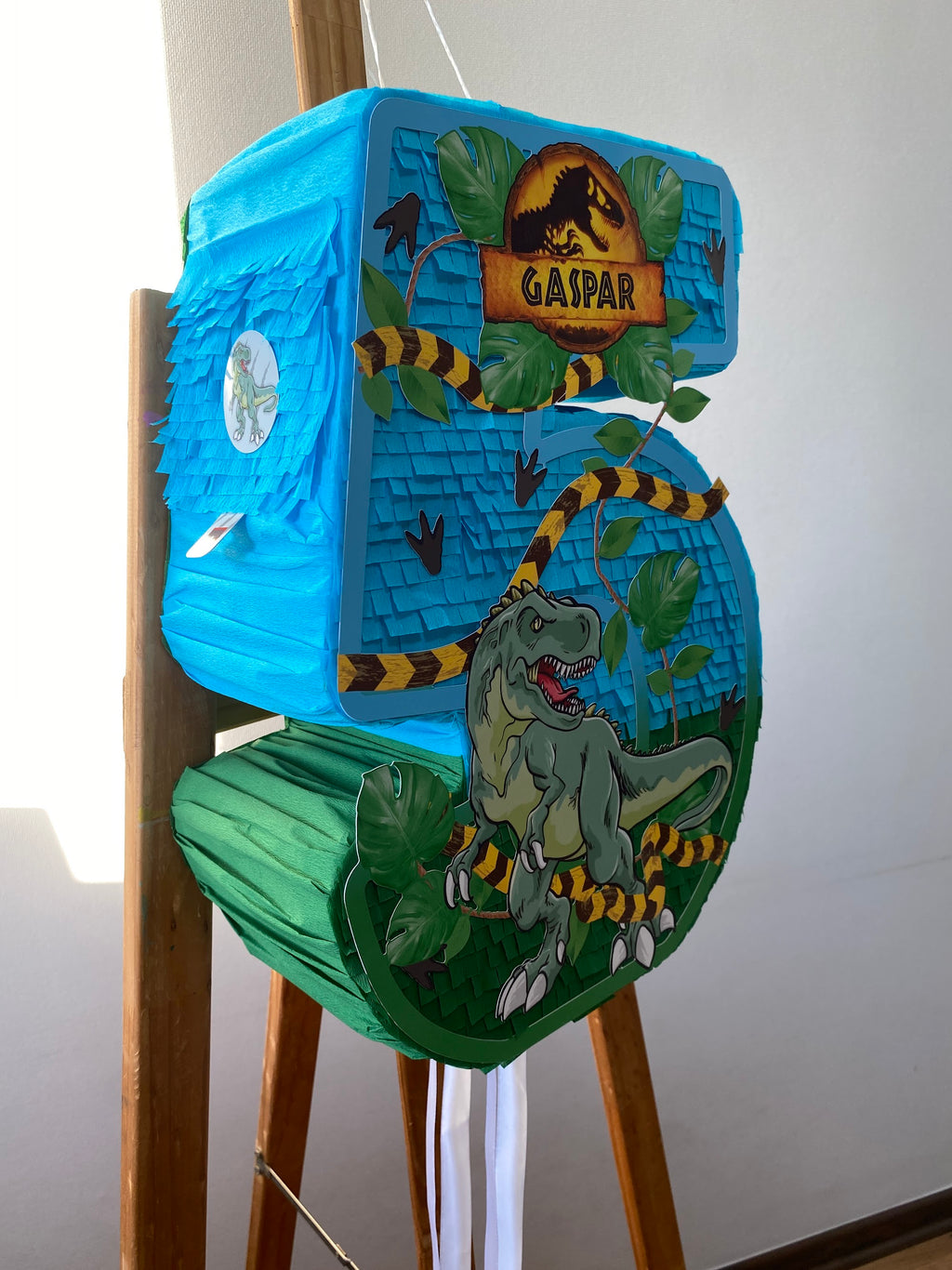 PIÑATA NUMERO 5 TIRANOSAURIO REX 40CM PREMIUM