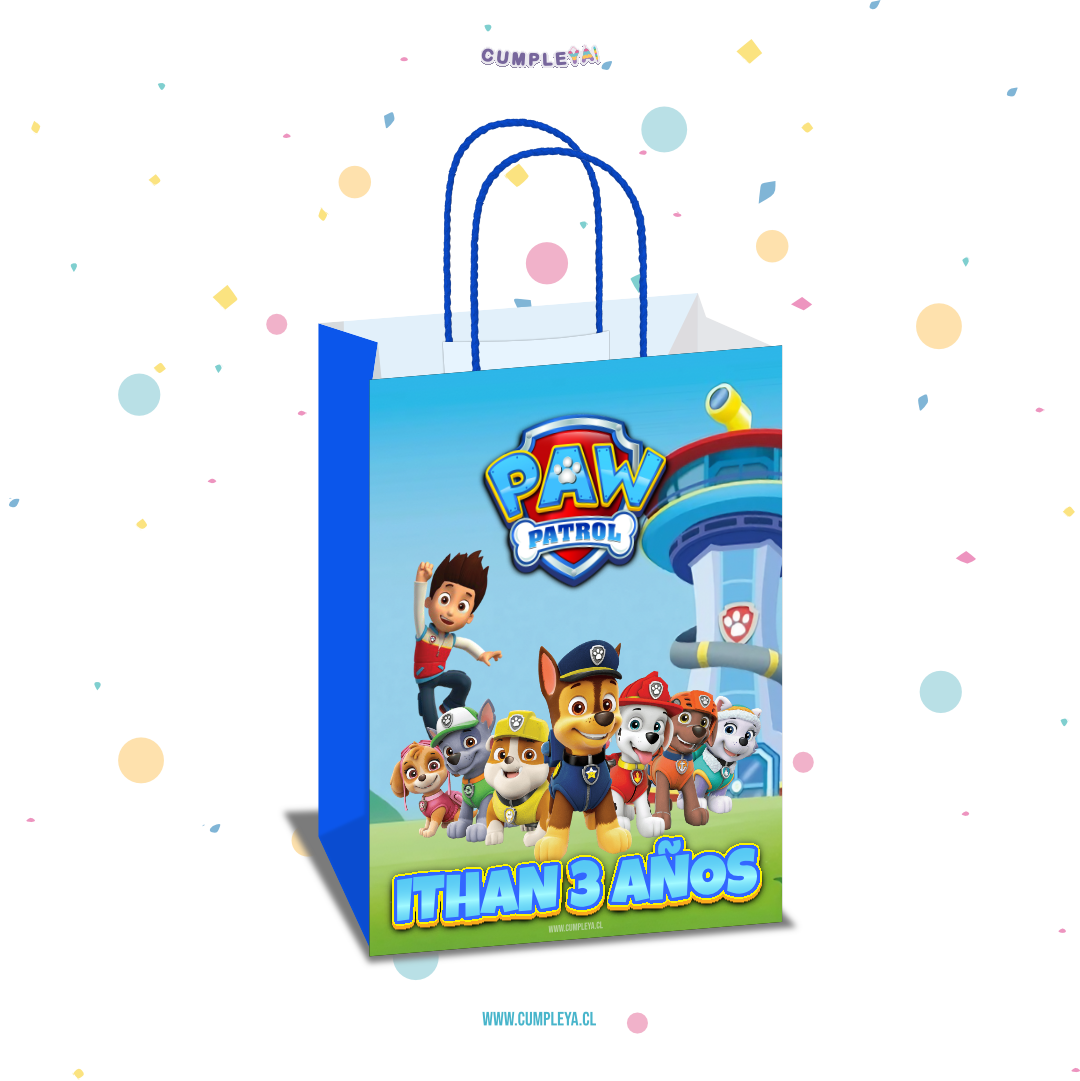 BOLSA SORPRESA 16 × 21 × 8 CM PAW PATROL