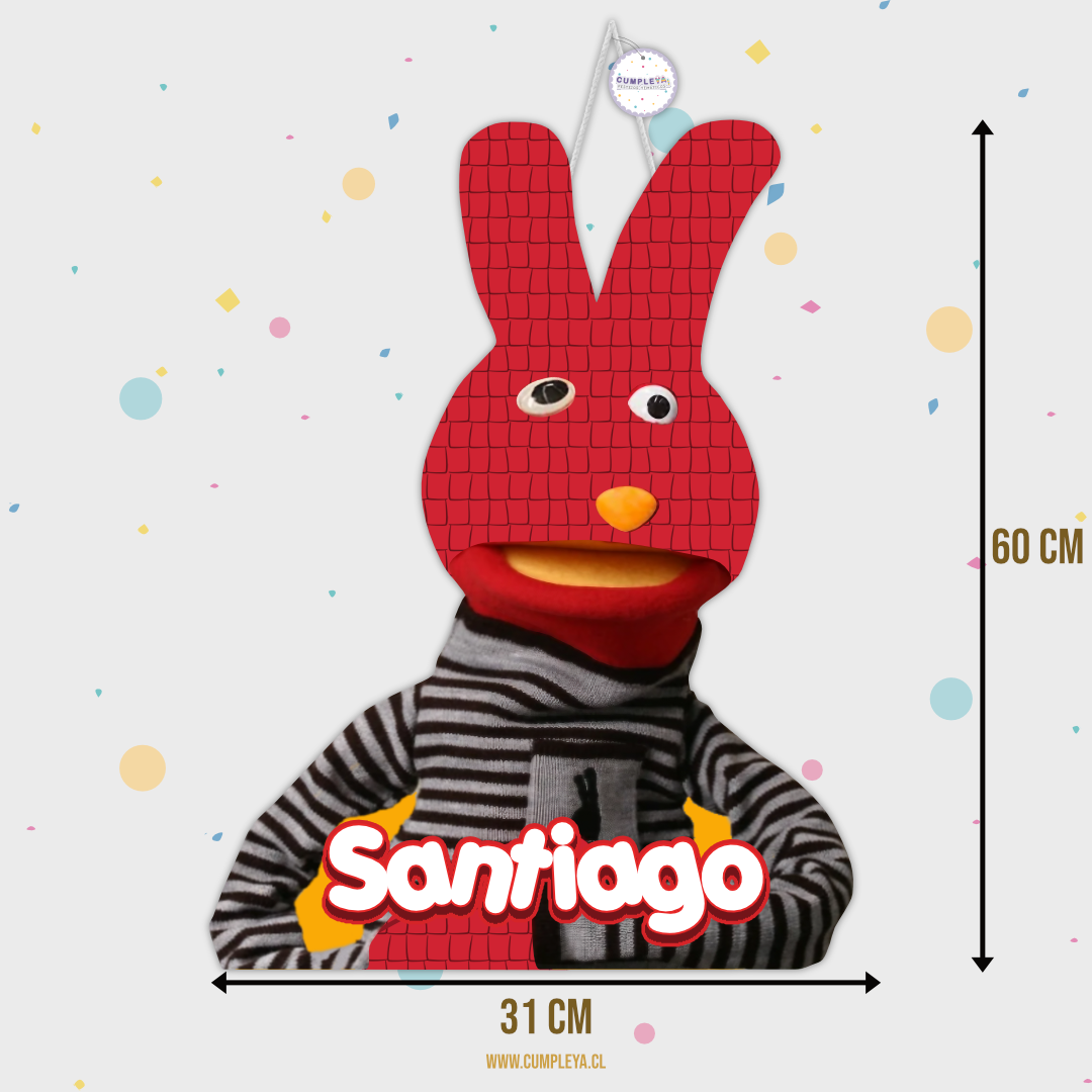 PIÑATA EL CONEJO ROJO 40CM PREMIUM