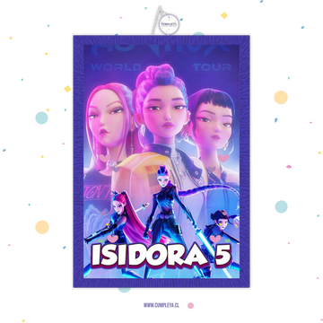 PIÑATA 40 CM RECTANGULAR LAS GUERRERAS KPOP