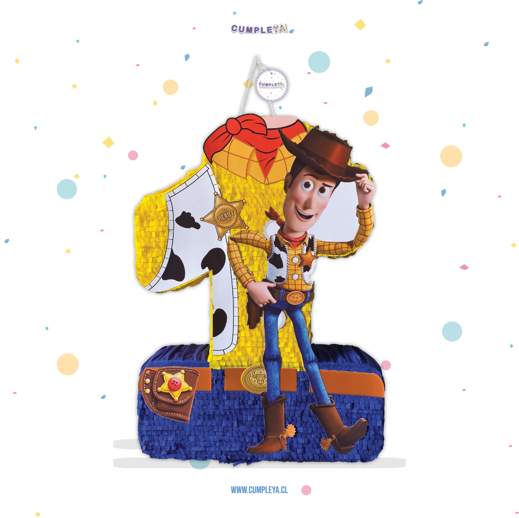 PIÑATA NUMERO 1 DE WOODY 60CM PREMIUM