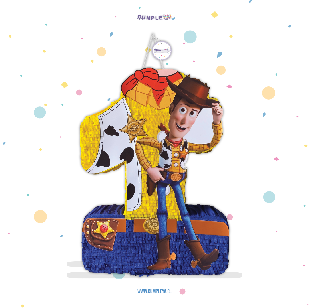 PIÑATA NUMERO 1 DE WOODY 60CM PREMIUM