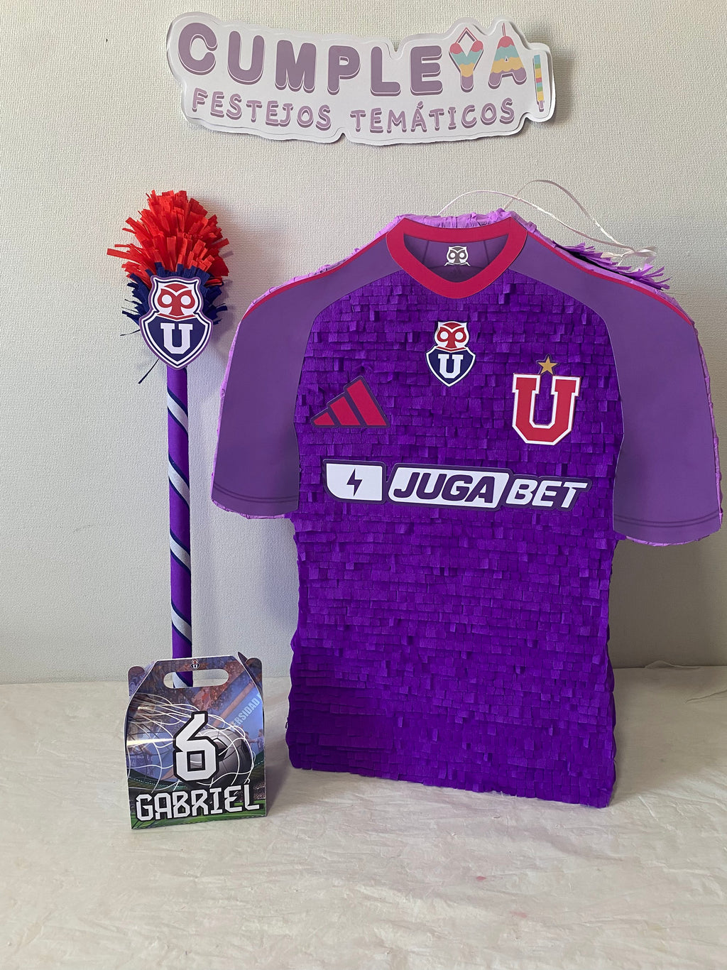 PIÑATA CAMISA U DE CHILE 60CM PREMIUM