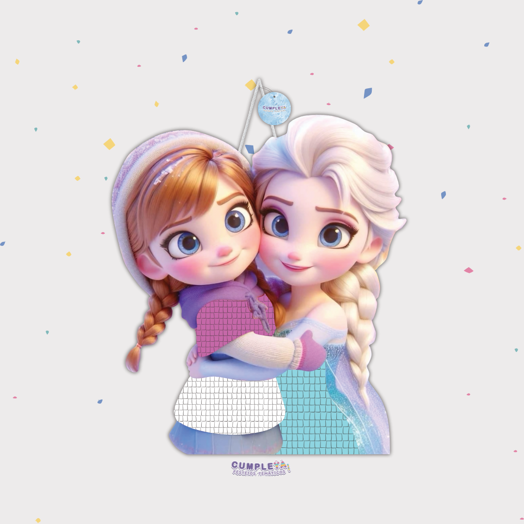 PIÑATA ELSA Y ANA BEBE 40CM PREMIUM
