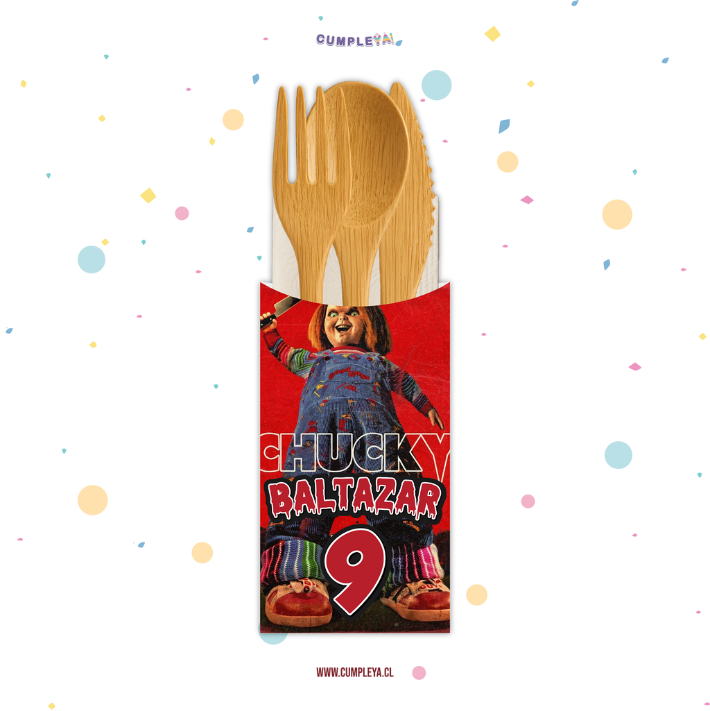 PORTA CUBIERTO CHUKY 7X13CM TEMÁTICO