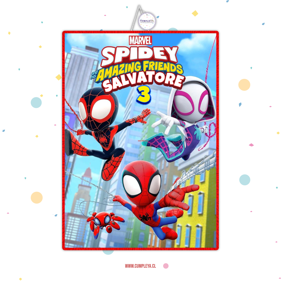 PIÑATA 40 CM RECTANGULAR SPIDEY