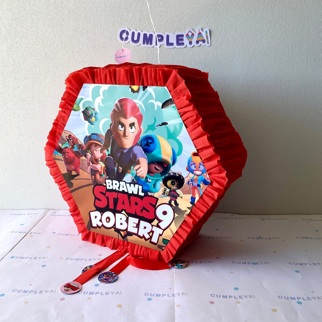 PIÑATA BRAWL STARS HEXAGONAL EXPRÉS 40CM