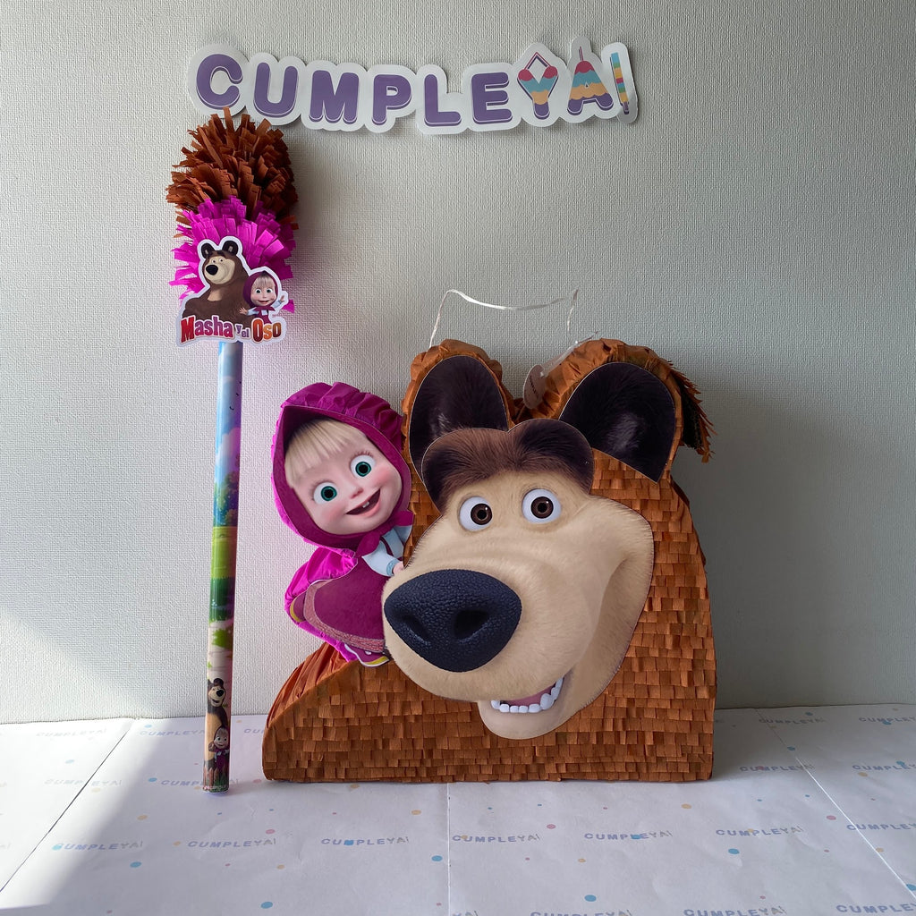 PIÑATA MASHA Y EL OSO 40CM PREMIUM