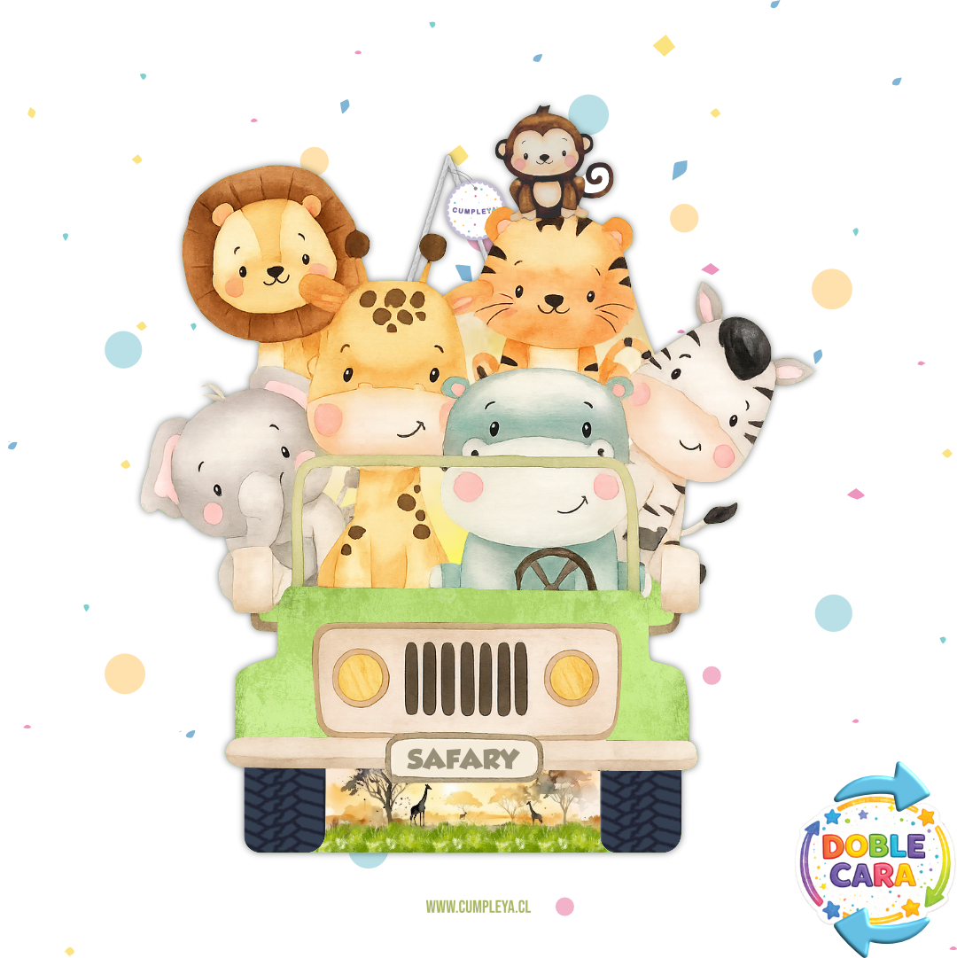 PIÑATA 40 CM JEEP SAFARI BEBÉS
