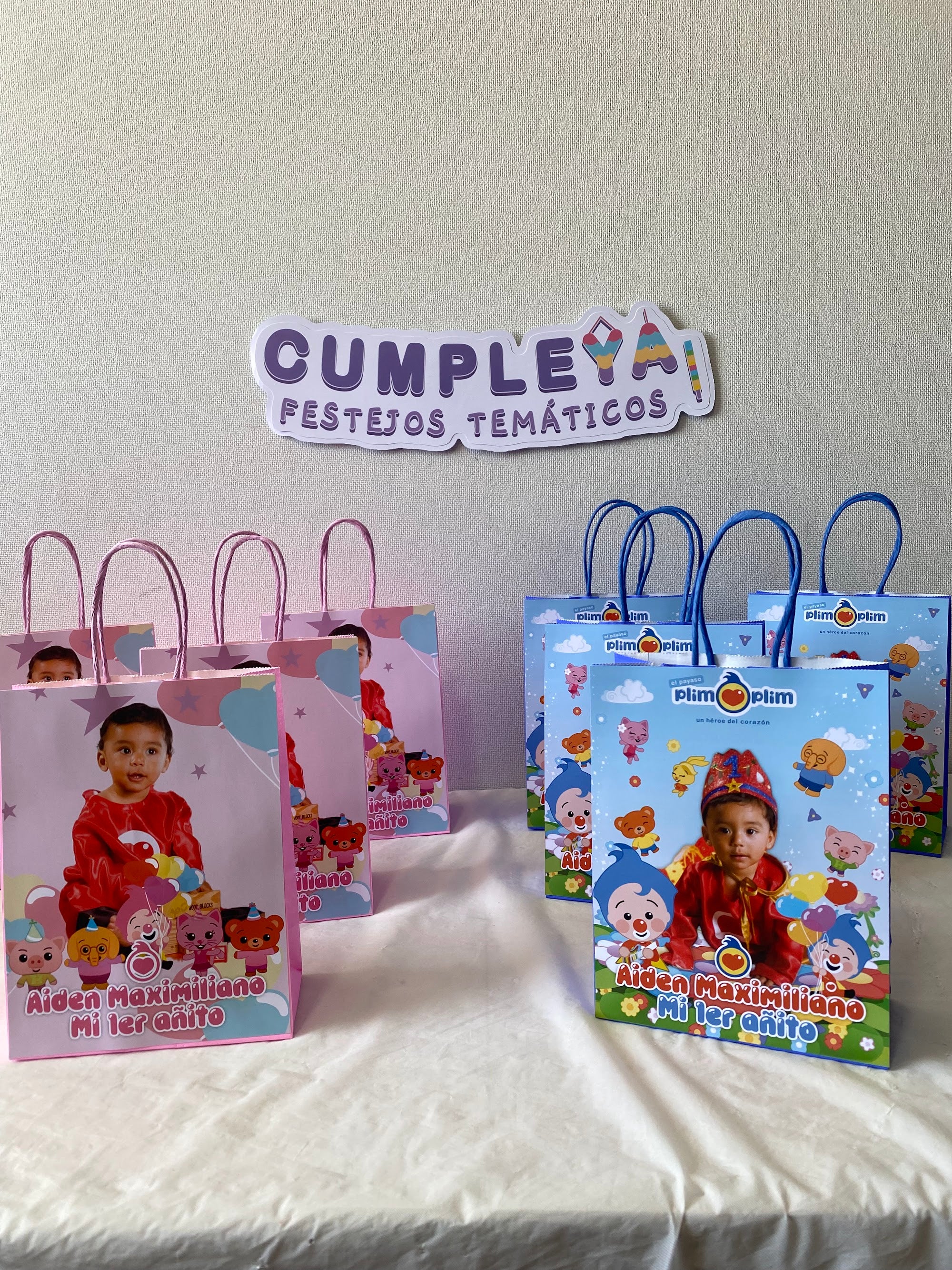 BOLSA SORPRESA 16 × 21 × 8 CM PLIM PLIM ROSADO
