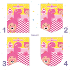 BANDERIN PLIM PLIM ROSADO FELIZ CUMPLEAÑOS