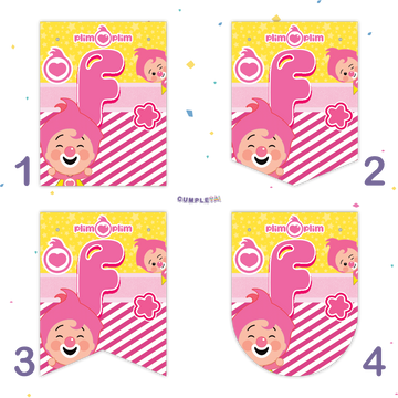 BANDERIN PLIM PLIM ROSADO