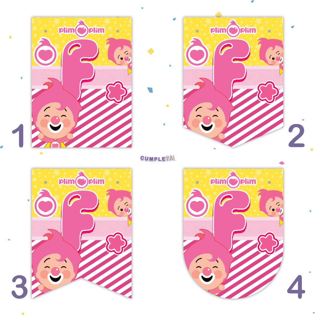 BANDERIN PLIM PLIM ROSADO