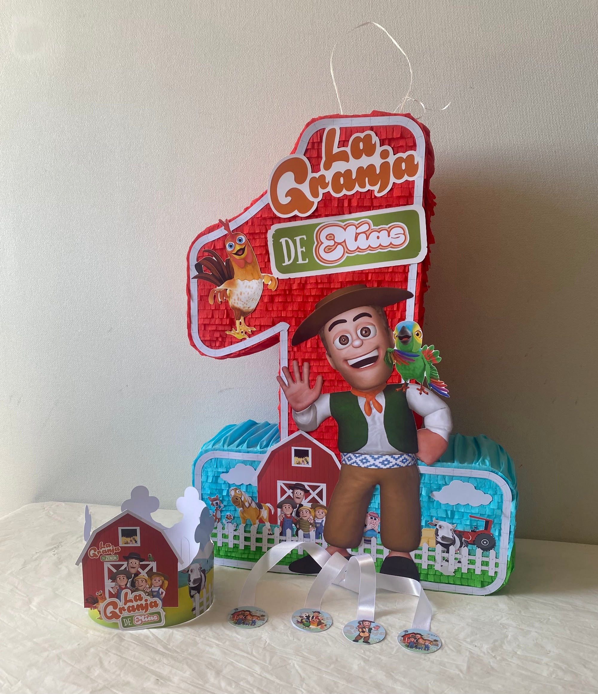 PIÑATA NUMERO 1 GRANJA DE ZENON 60CM PREMIUM