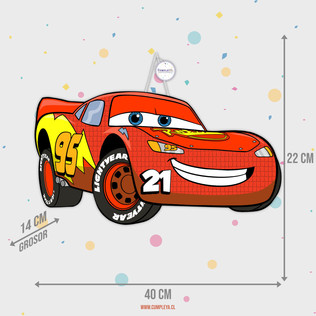 PIÑATA RAYO MCQUEEN 40CM PREMIUM
