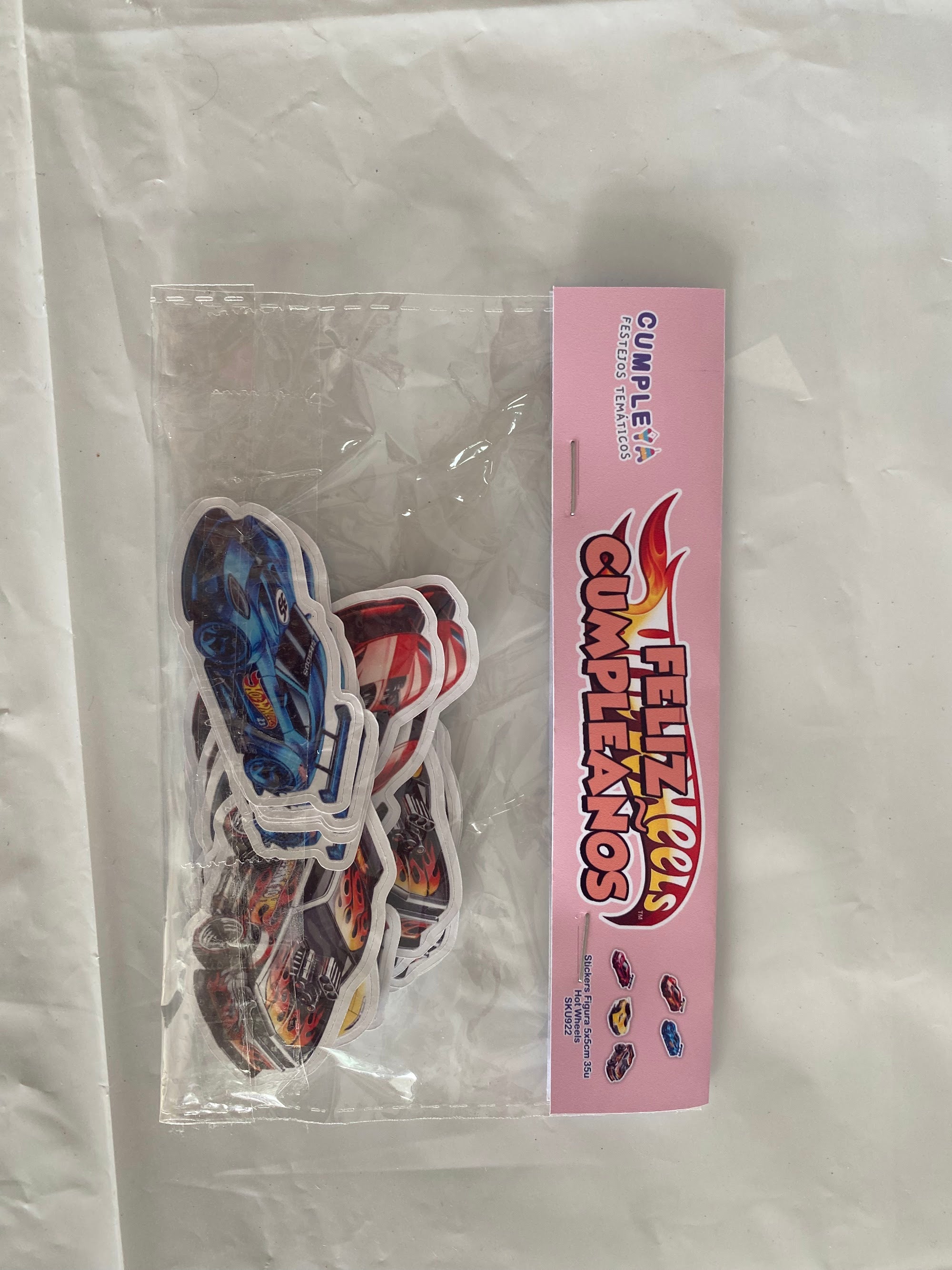 STICKER HOT WHEELS CIRCULARES 5X5CM 30U TEMÁTICO