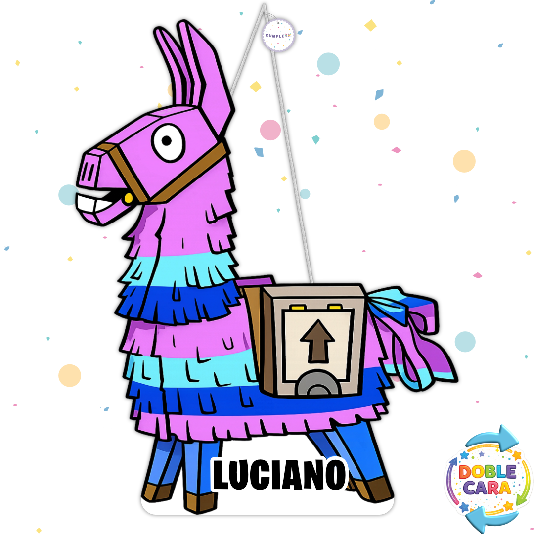 PIÑATA 40 CM LLAMA DE FORTNITE