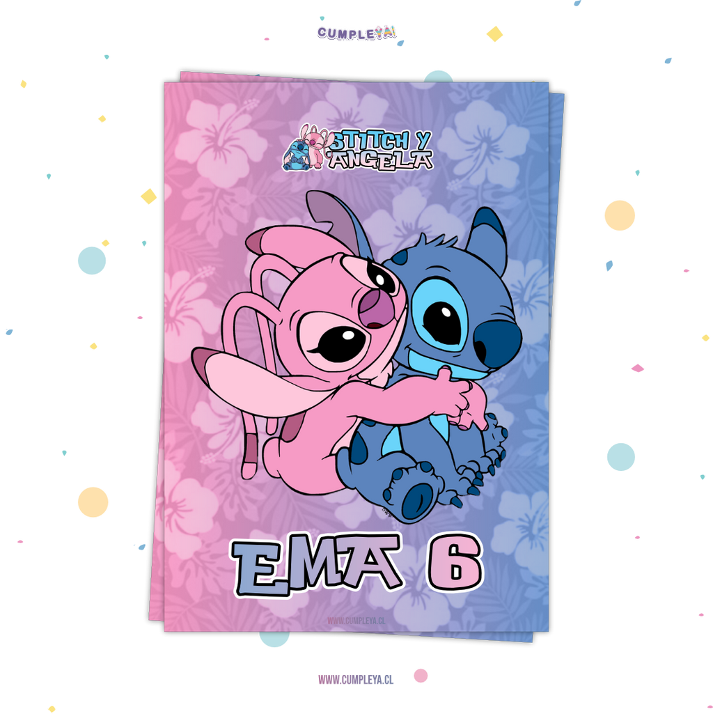 STICKER STITCH Y ANGELA PARA BOLSA SORPRESA 14X20CM