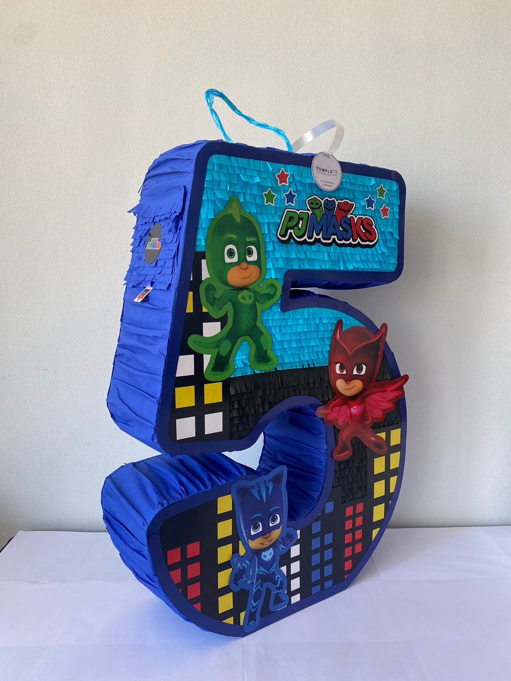 PIÑATA PJ MASKS NÚMERO 5 60CM PREMIUM