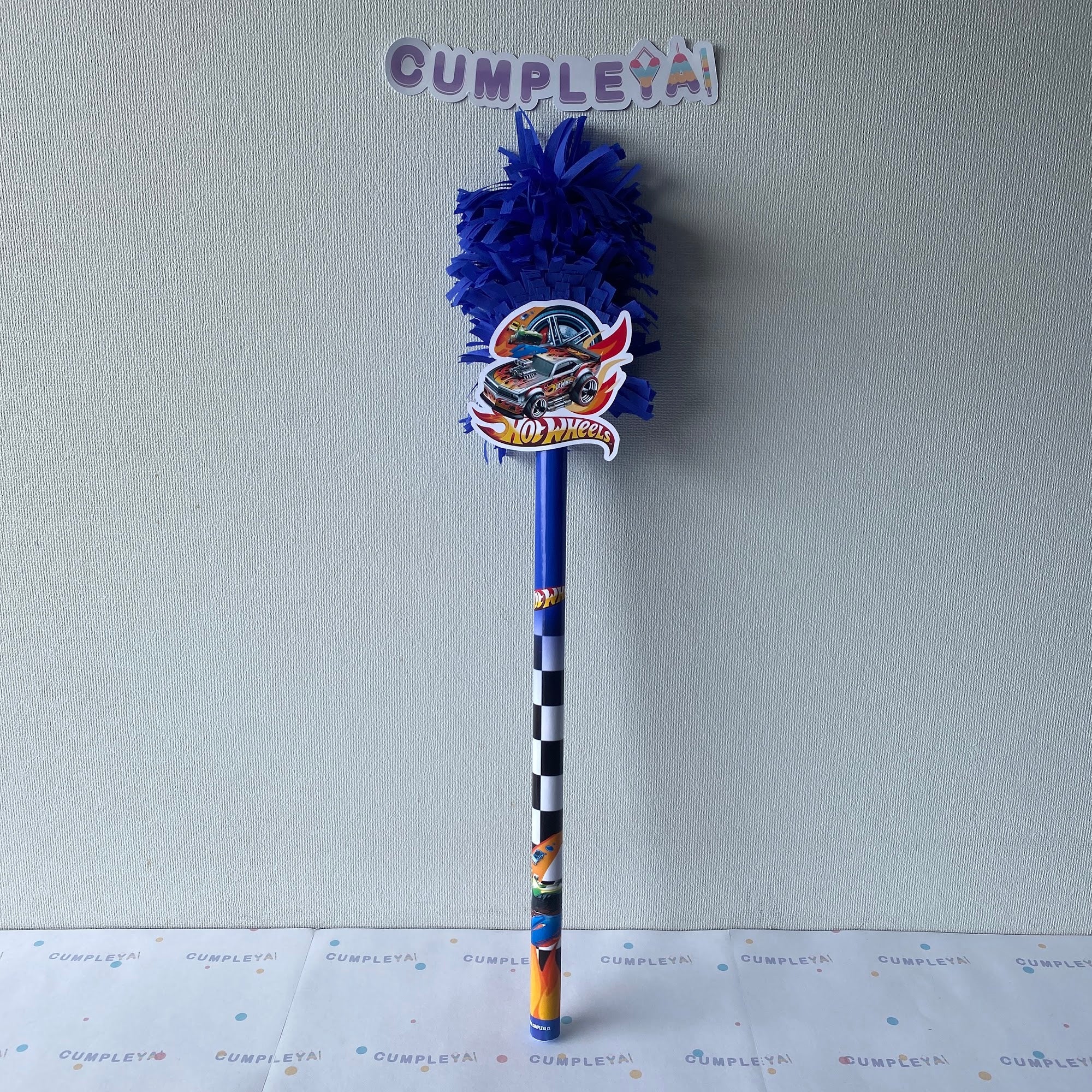 BASTÓN HOT WHEELS AZUL TEMÁTICO PARA PIÑATA