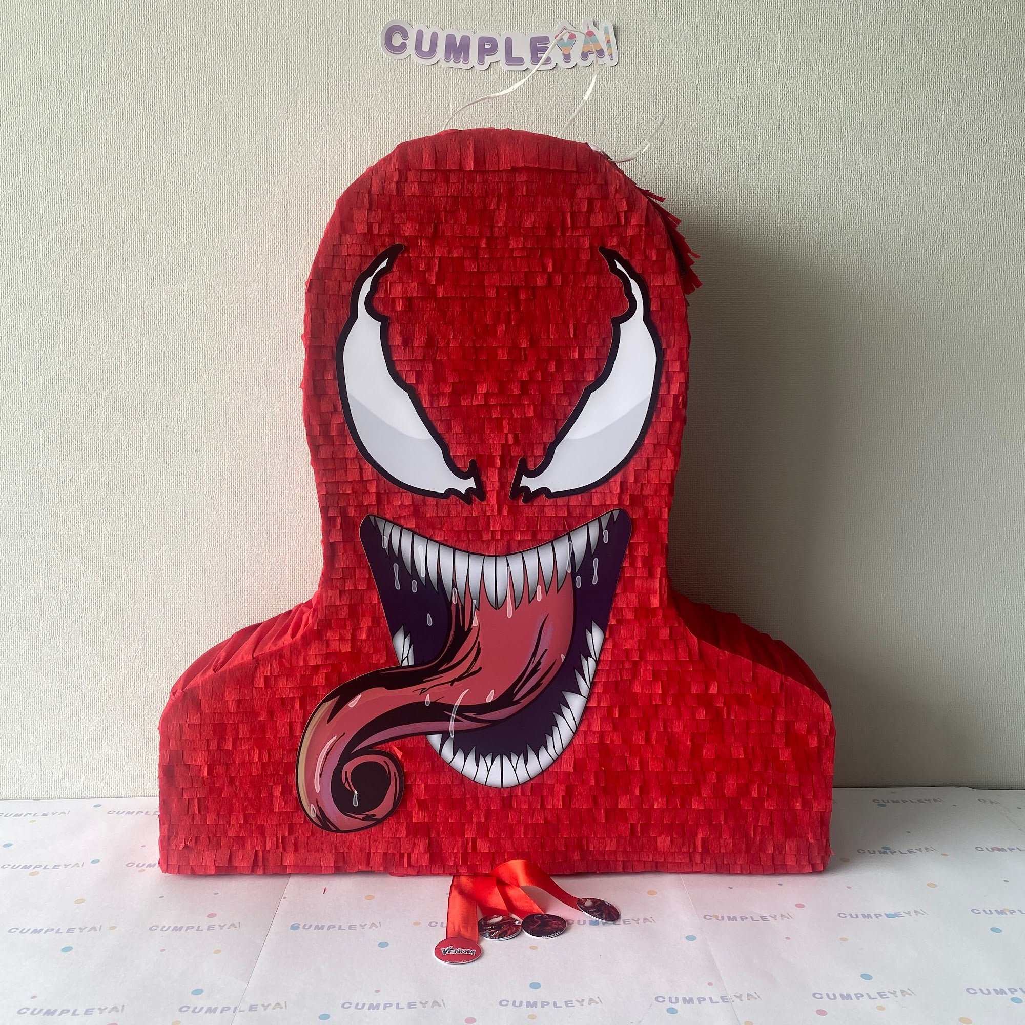 PIÑATA VENOM ROJO 60CM PREMIUM