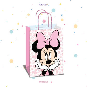 BOLSA SORPRESA 16 × 21 × 8 CM MINNIE MOUSE ROSADA