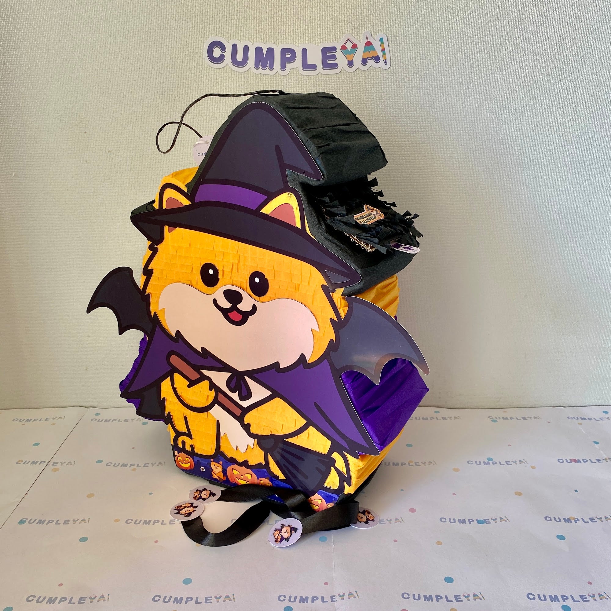 PIÑATA PERRITO POMERANIA HALLOWEEN 40CM PREMIUM