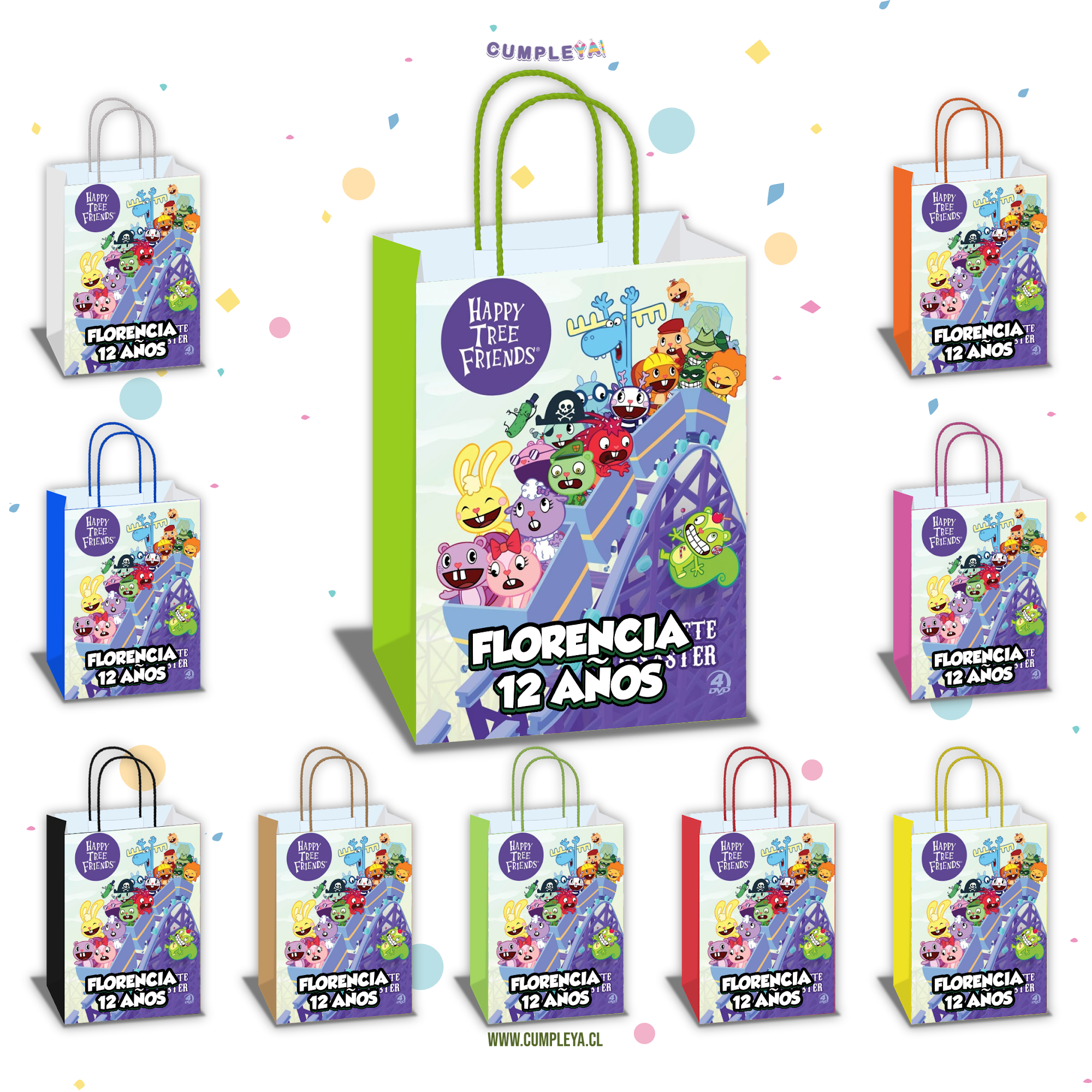 BOLSA SORPRESA 16 × 21 × 8 CM HAPPY TREE FRIENDS