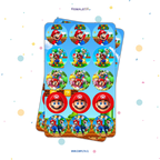 30 STICKER CIRCULARES 5 X 5 CM SUPER MARIO BROS