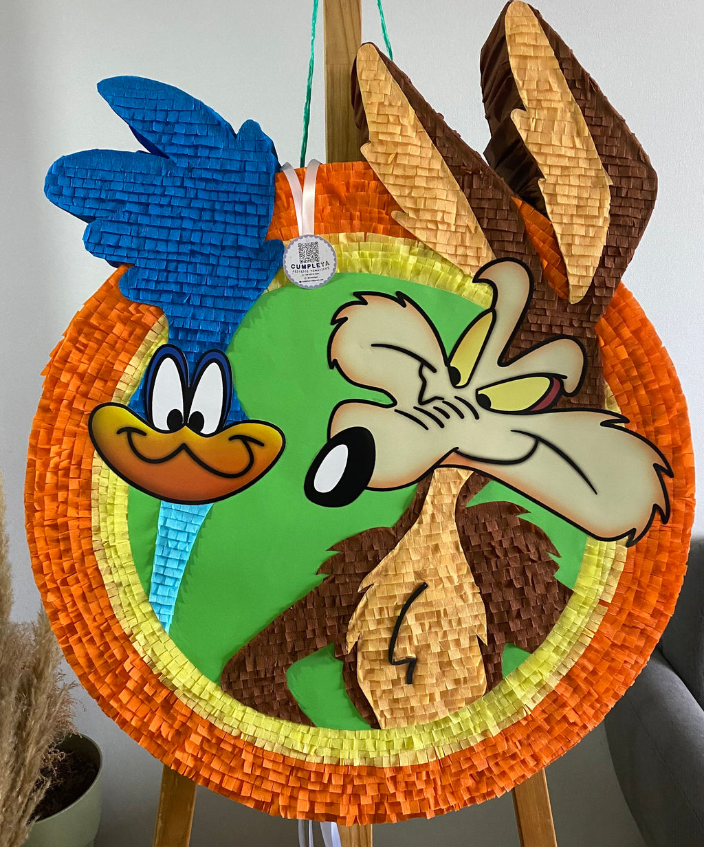 PIÑATA CORRE CAMINO Y COYOTE DE LOONEY TUNES 60CM PREMIUM