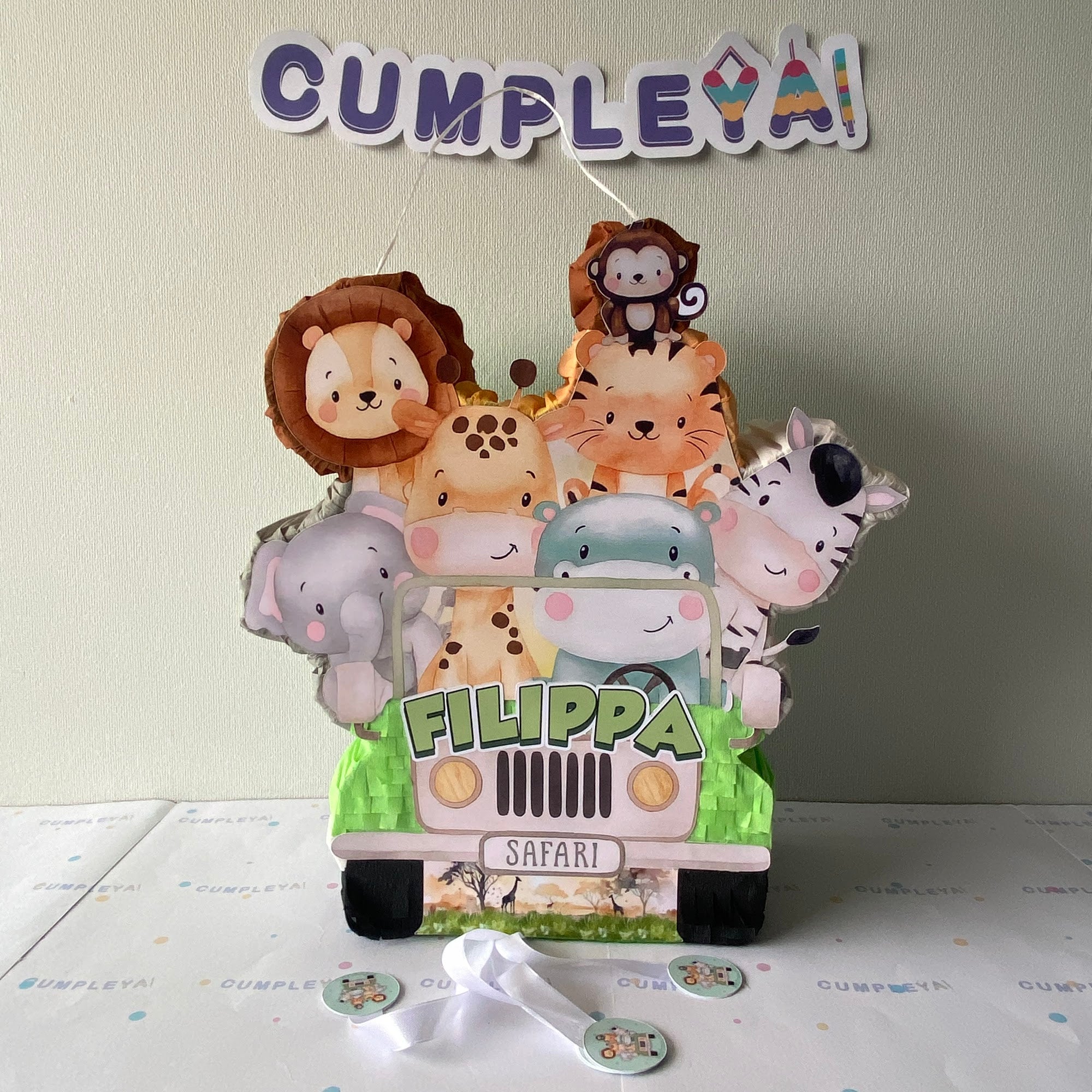 PIÑATA JEEP SAFARI BEBÉS 40CM PREMIUM