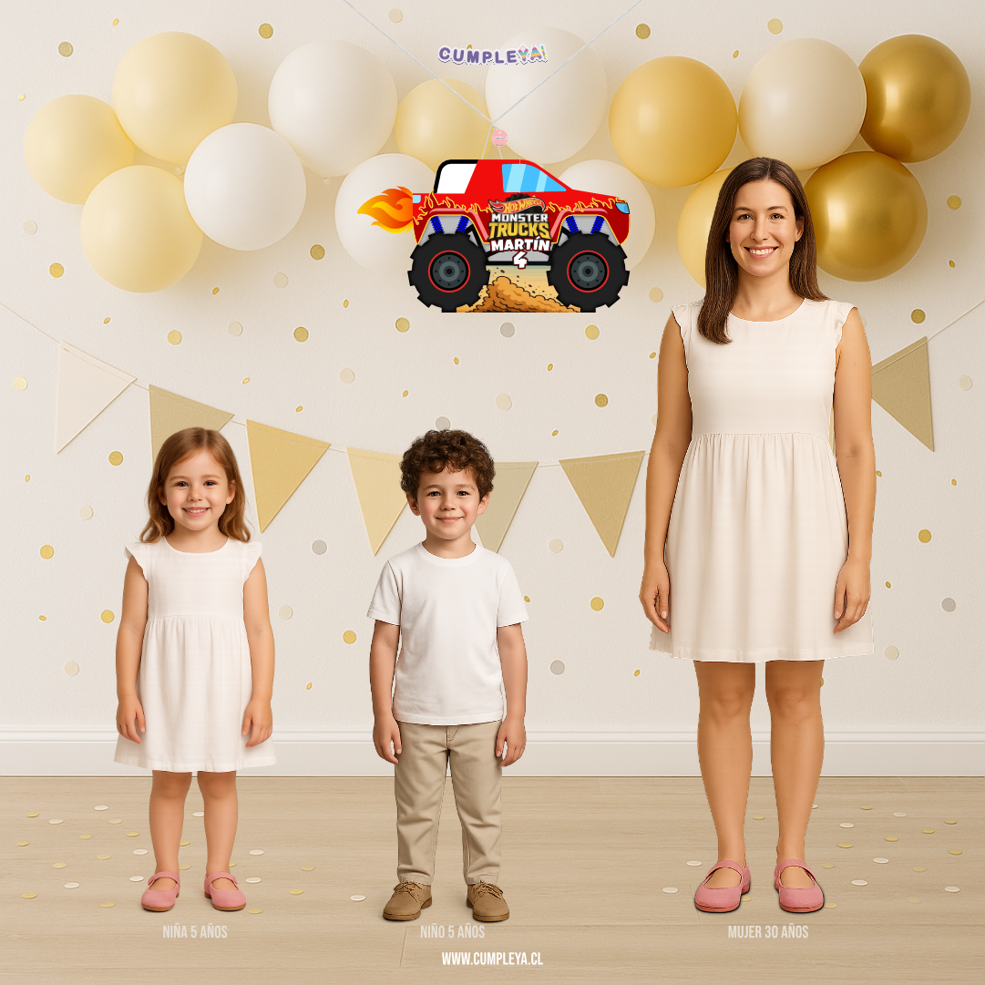 PIÑATA MONSTER TRUCK ROJA 60CM FIGURA EXPRÉS