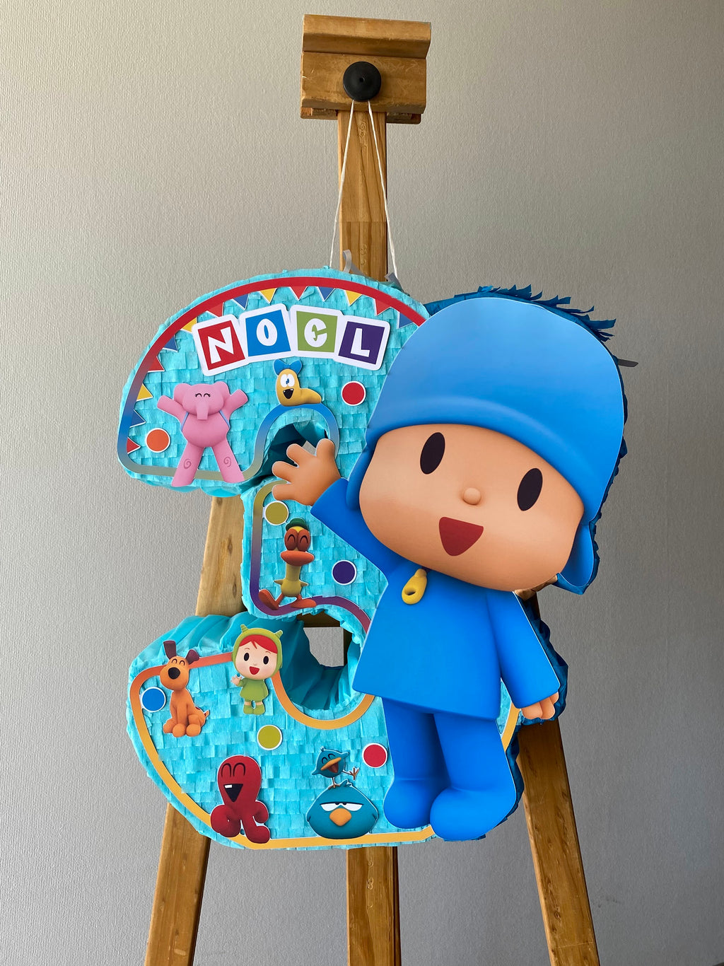 PIÑATA POCOYO NUMERO 3 40CM PREMIUM