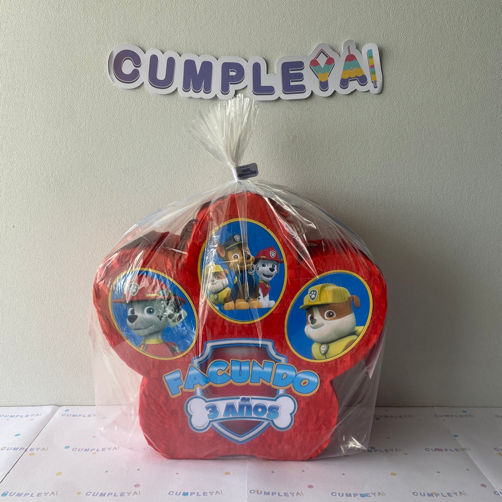 PIÑATA HUELLA PAW PATROL 40CM PREMIUM