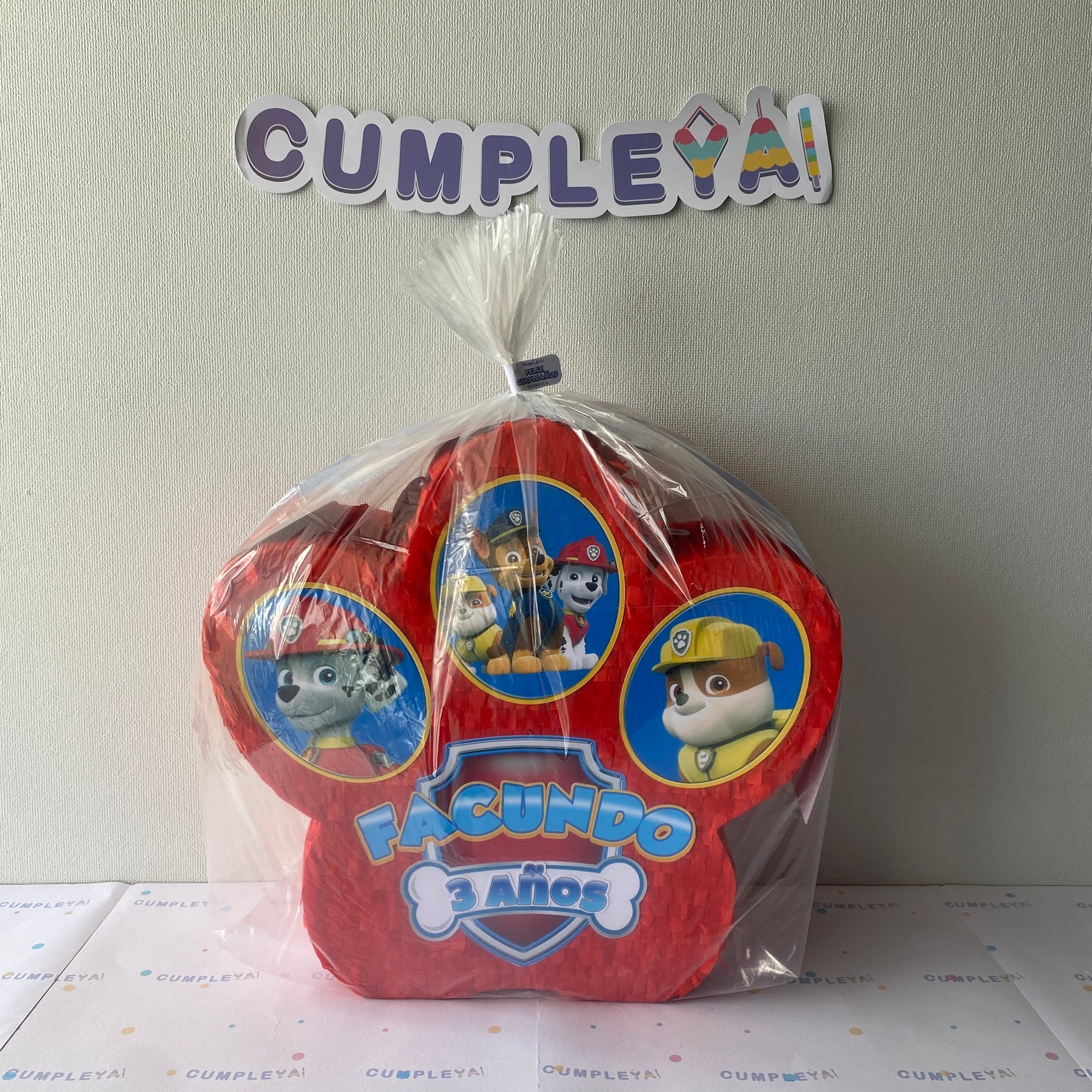 PIÑATA HUELLA PAW PATROL 40CM PREMIUM