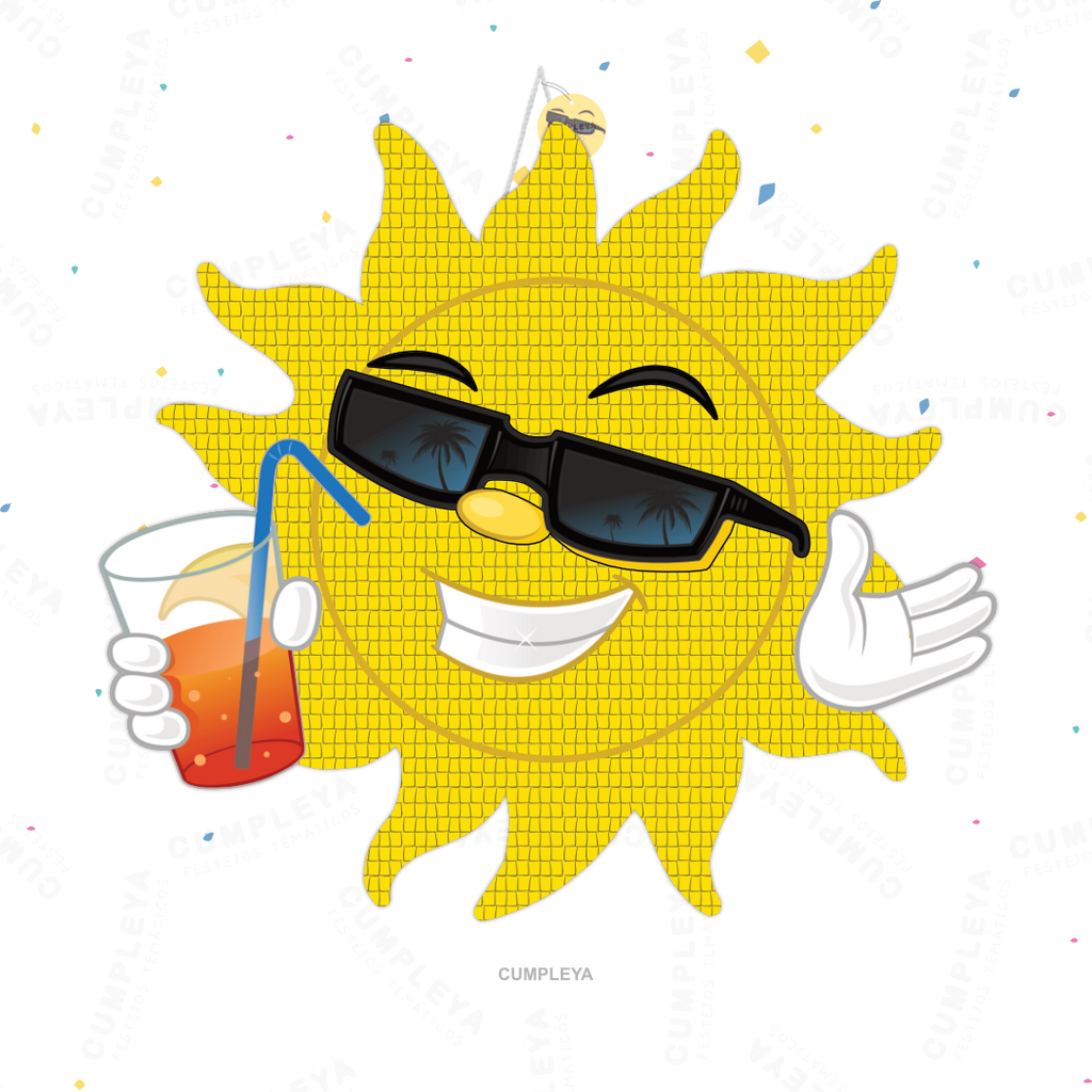 PIÑATA SOL PLAYERO 60CM PREMIUM