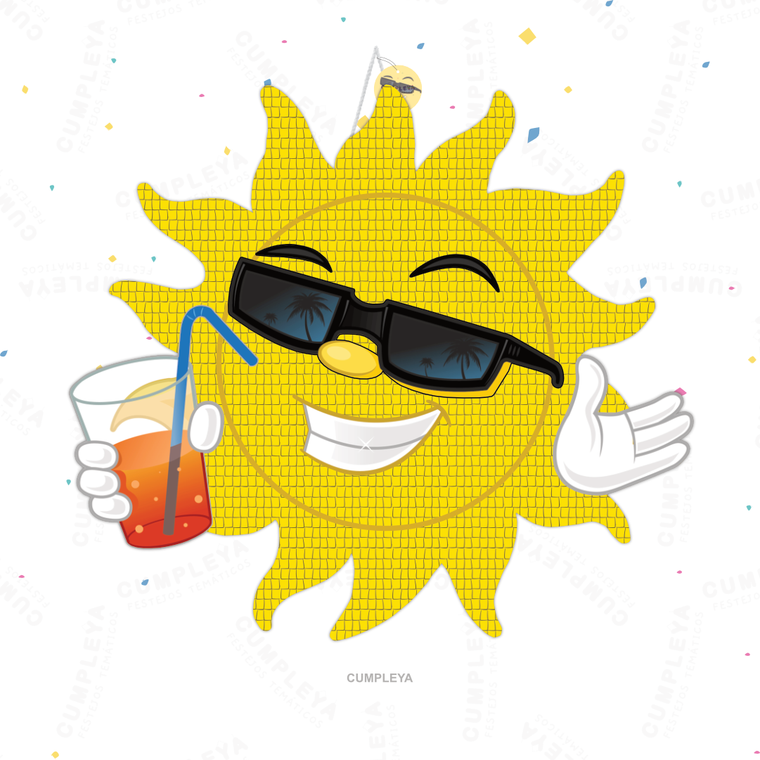 PIÑATA SOL PLAYERO 60CM PREMIUM