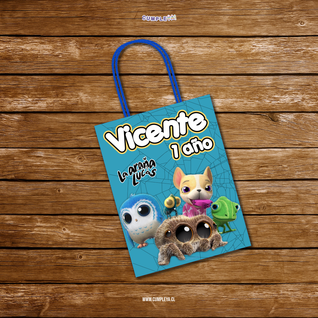 BOLSA SORPRESA LA ARAÑA LUCAS PERSONALIZADO 16X21X8CM